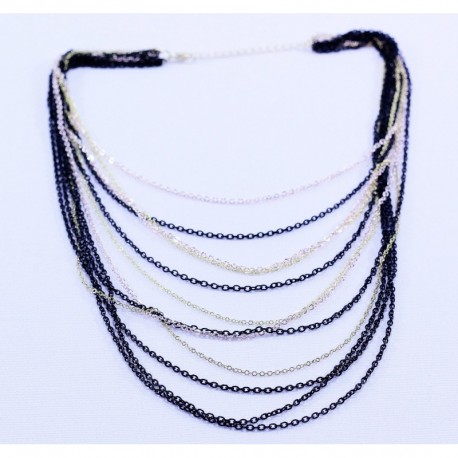 Three Color Chain Necklace