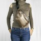 Women's Bright Brown Single Zippered Large Waist Bag