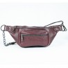 Waist Bag Chain Model Burgundy Color