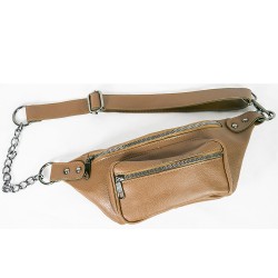 Waist Bag Chain Model Light Brown