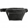 Large Waist Bag Black Color Matte Textured Pattern