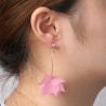 Crystal Flowered Drop Model Long Earrings