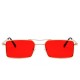 Fashion Moon Vintage Retro Small Oval Framed Trend Red Glazed Sunglasses