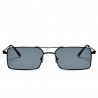 Fashion Moon Vintege Retro Small Rectangular Framed Trendy Dark Color Glazed Sunglasses