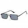 Fashion Moon Vintege Retro Small Rectangular Framed Trendy Dark Color Glazed Sunglasses