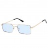 Fashion Moon Vintage Retro Small Oval Framed Trend Blue Glazed Sunglasses