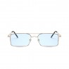 Fashion Moon Vintage Retro Small Oval Framed Trend Blue Glazed Sunglasses