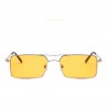 Fashion Moon Vintege Retro Küçük Dikdörtgen Çerçeveli Trendy Turuncu Camlı Güneş Gözlüğü