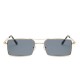 Fashion Moon Vintage Retro Small Rectangle Framed Trendy Black Glazed Sunglasses