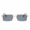 Fashion Moon Vintage Retro Small Rectangle Framed Trendy Black Glazed Sunglasses