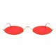 Fashion Moon Retro Steampunk Small Oval Red Glazed Sunglasses