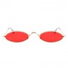 Fashion Moon Retro Steampunk Small Oval Red Glazed Sunglasses