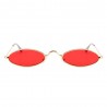 Fashion Moon Retro Steampunk Small Oval Red Glazed Sunglasses