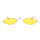 Fashion Moon Retro Steampunk Small Oval Yellow Glazed Sunglasses