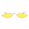 Fashion Moon Retro Steampunk Small Oval Yellow Glazed Sunglasses