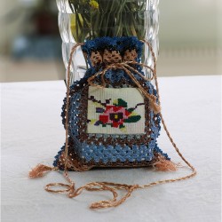 Design Handmade Blue Color Antique Crossbag