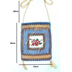 Design Handmade Blue Color Antique Crossbag