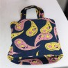 Design Pink and Yellow Shawl Patterned Jeans Bag 3