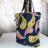 Design Pink and Yellow Shawl Patterned Jeans Bag 3