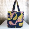 Design Pink and Yellow Shawl Patterned Jeans Bag 3