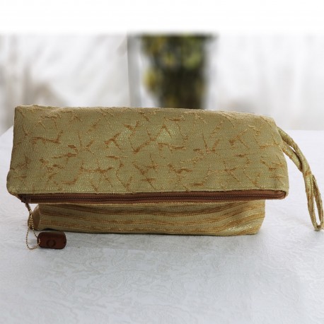 Design Yellow Fabric Envelope Model Handbag
