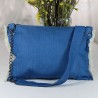 Design Tasseled Jeans Fabric Free Bag Model Silver Color Chain Bag
