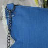Design Tasseled Jeans Fabric Free Bag Model Silver Color Chain Bag