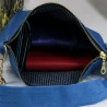 Tasarım Püsküllü Kot Kumaş Free Bag Model Gümüş Renk Zincirli Çanta