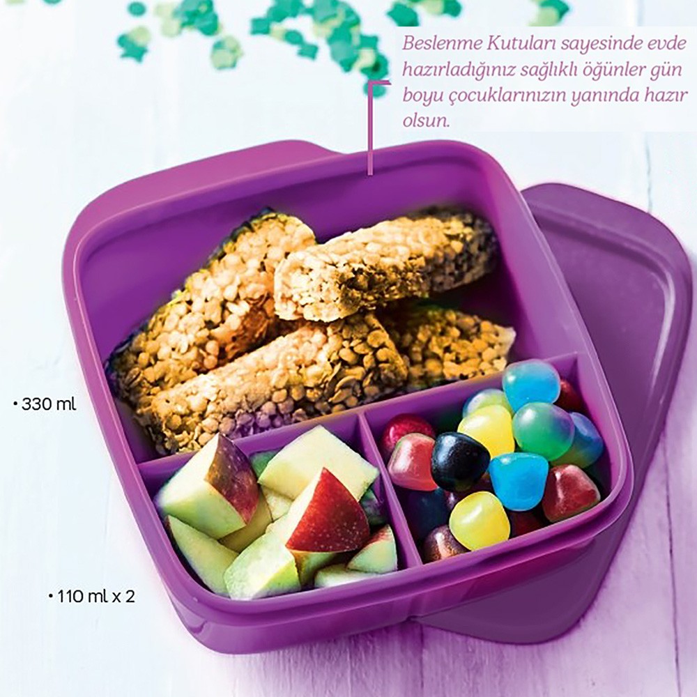 Tupperware Eco Oyster Nutrition Set (black) Sandwich-Box Lonch box WITH  COMPARTMENTS