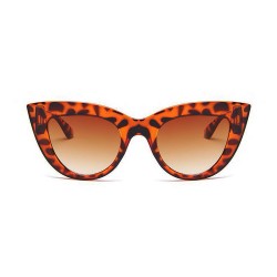 Fashion Moon Esmeralda Model Big Brown Leopard Patterned Sunglasses