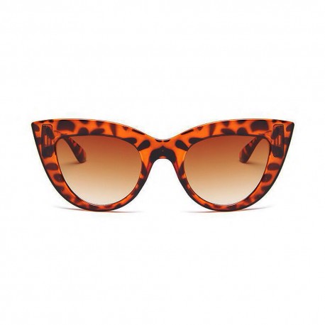 Fashion Moon Esmeralda Model Big Brown Leopard Patterned Sunglasses
