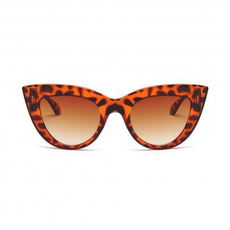 Fashion Moon Esmeralda Model Big Brown Leopard Patterned Sunglasses