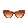 Fashion Moon Esmeralda Model Big Brown Leopard Patterned Sunglasses