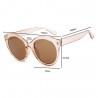 Fashion Moon Esmeralda Model Transparent Brown Round Sunglasses