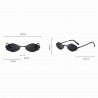 Fashion Moon Hexagon Cat Model Black Color Sunglasses