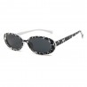 Fashion Moon Style Black and White Leopard Patterned Sunglasses