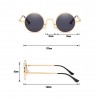 Fashion Moon Hipi Round Model Black Glass Sunglasses