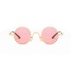 Fashion Moon Hipi Round Model Pink Glass Sunglasses
