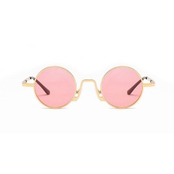 Fashion Moon Hipi Round Model Pink Glass Sunglasses