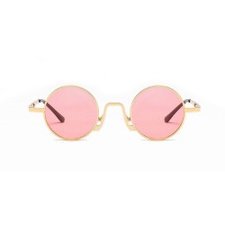 Fashion Moon Hipi Round Model Pink Glass Sunglasses