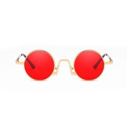 Fashion Moon Hipi Round Model Red Glass Sunglasses