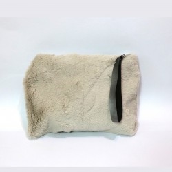 Cream Color Plush Model Portfolio Bag