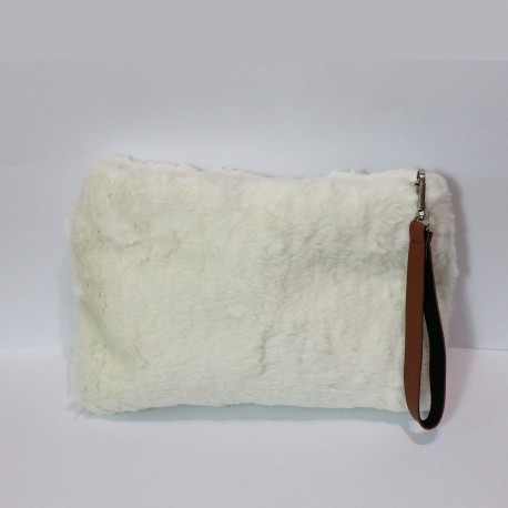 Fashion Moon White Plush Model Portfolio Case