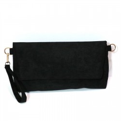 Fashion Moon Black Suede Model Portfolio Bag