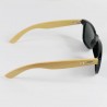 Fashion Moon Bamboo Handle Black Top Gun Frame Sunglasses