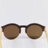 Fashion Moon Wooden Round Half Sunglasses