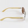 Fashion Moon Bamboo Handle Top Gun Model Brown Framed Brown Glass Sunglasses