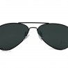 Fashion Moon Bamboo Handle Pilot Model Black Metal Framed Black Glass Sunglasses