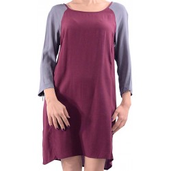 Mango Dress Orange Burgundy Casual