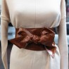 Brown Thick Tie Belt